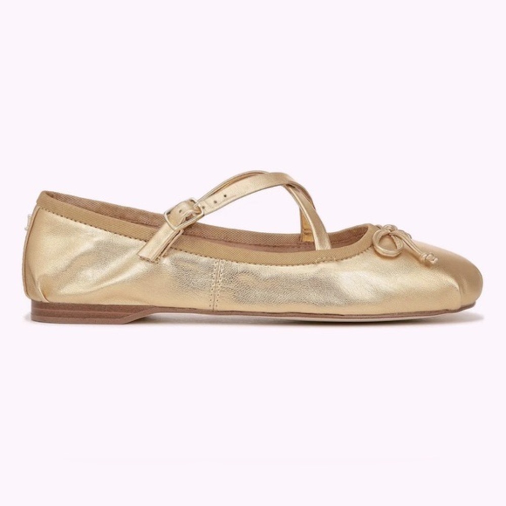 Anthropologie Circus Ny by Sam Edelman Zuri Satin Cross-Strap Ballet Flats 8M - Picture 14 of 16